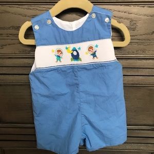 Boys Smocked Astronaut JonJon